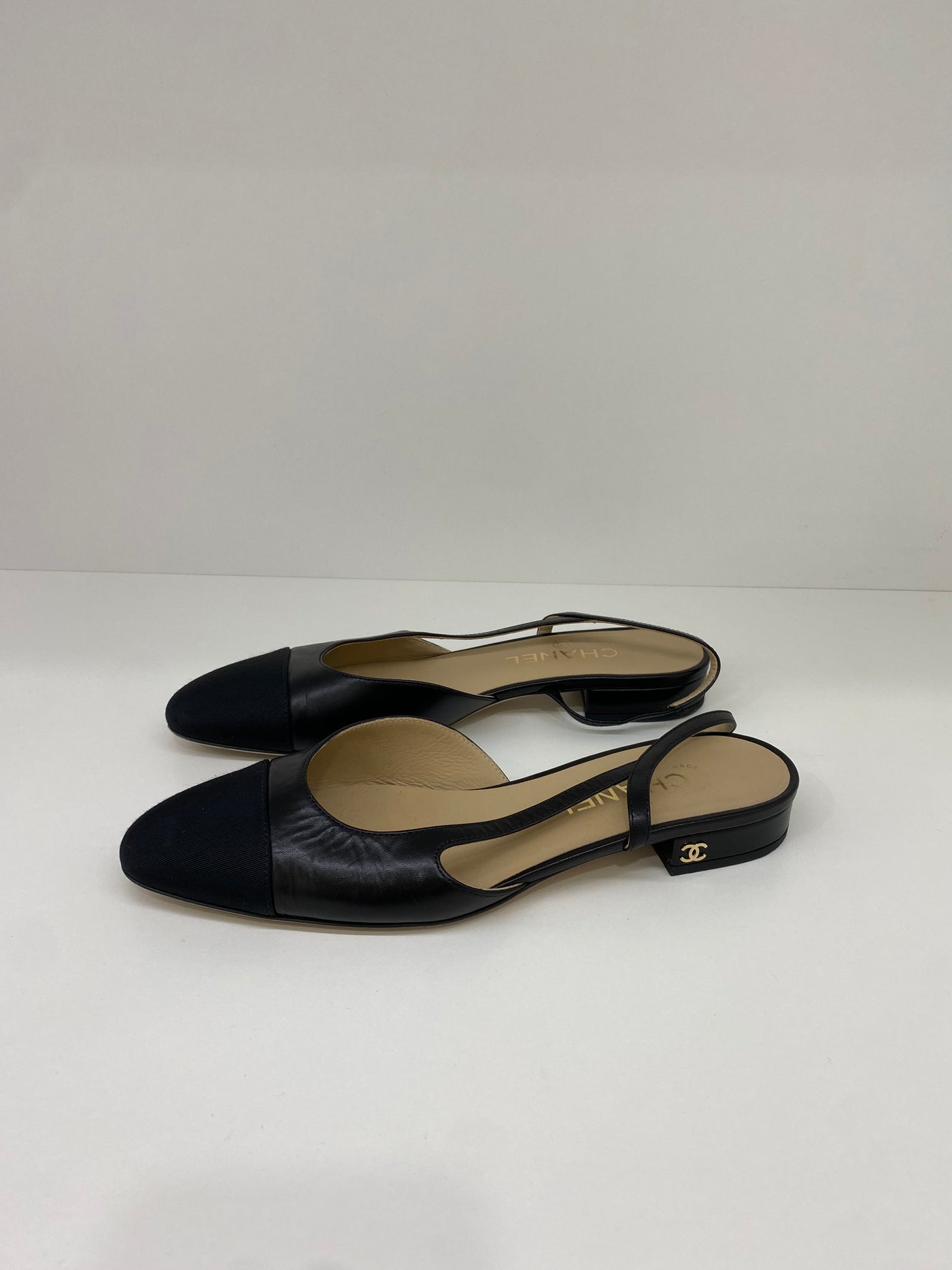 Chanel Slingback Classic Black Size 38