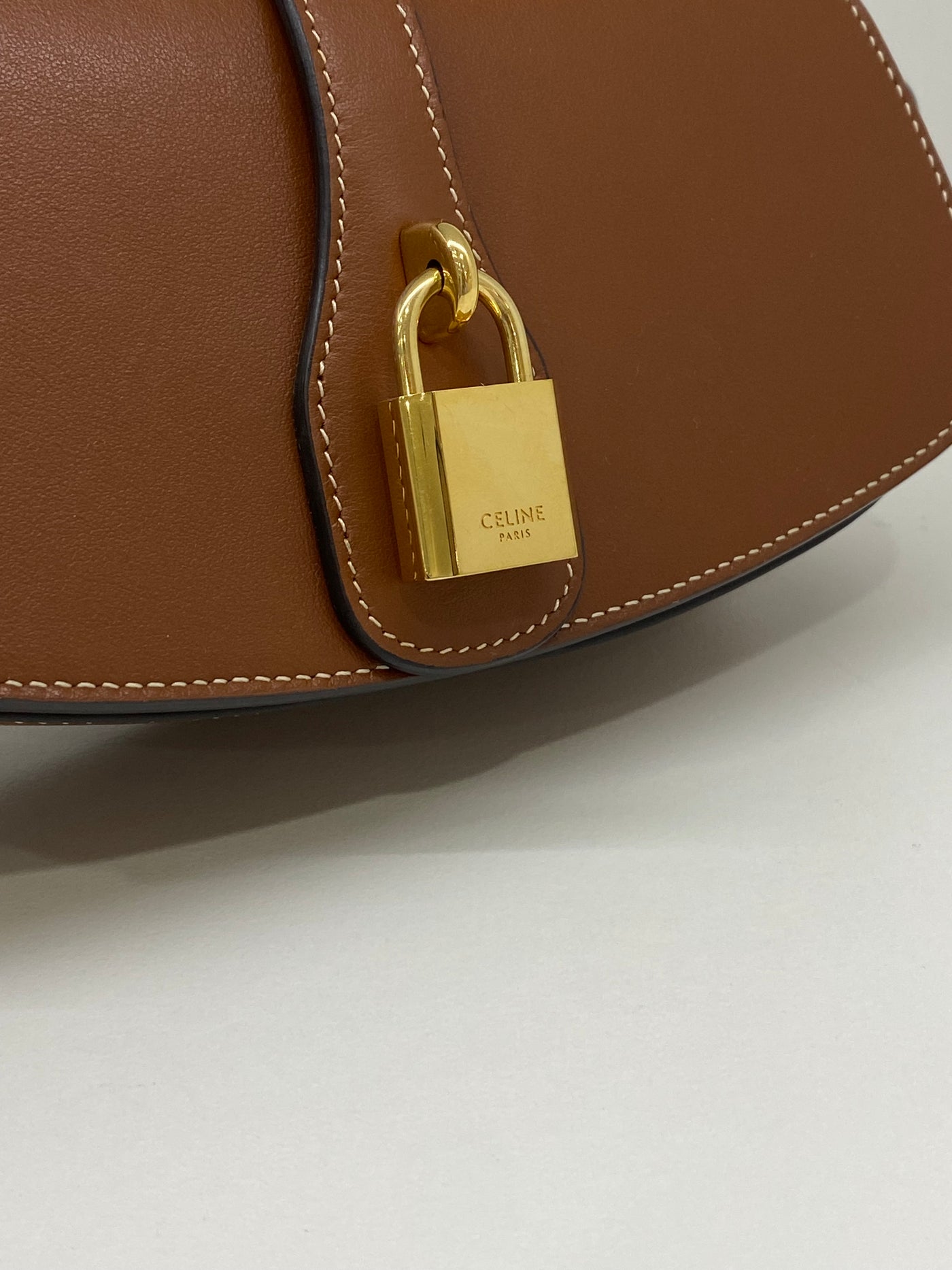 Celine Clutch on Strap Brown GHW