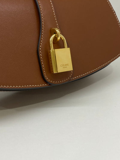 Celine Clutch on Strap Brown GHW