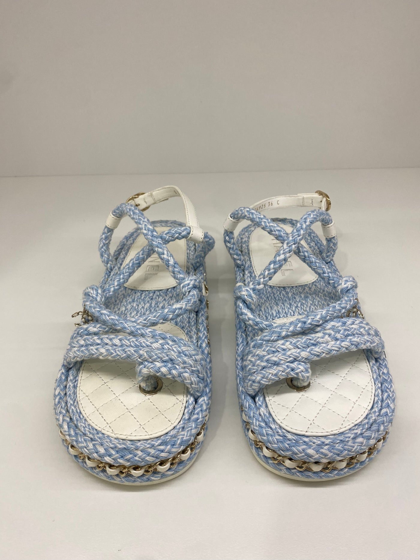 Chanel Blue rope sandal 36C