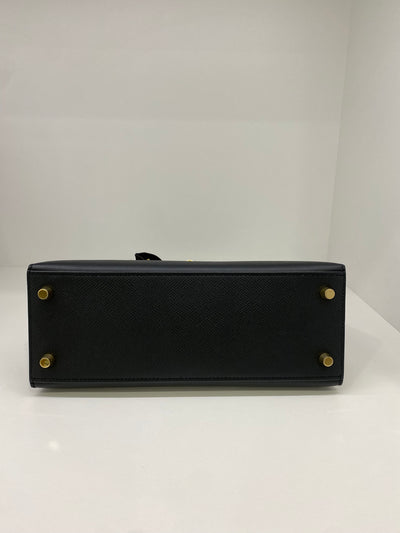 Hermès Kelly 25 Sellier Noir GHW