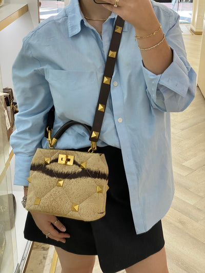 Valentino Roman Stud The Handle Small Canvas