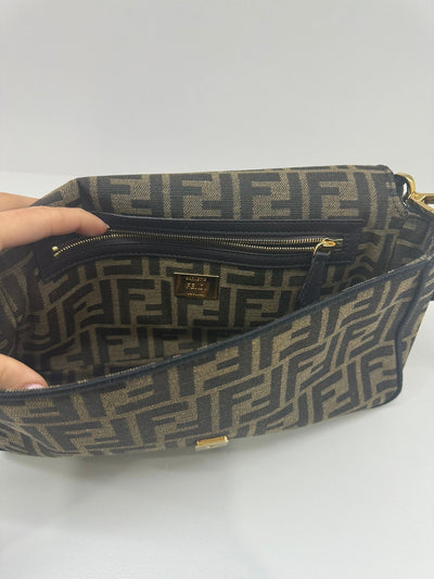 Fendi Baguette FF Logo Brown