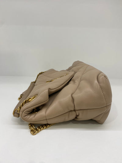 Saint Laurent Puffer Small Napa Beige GHW