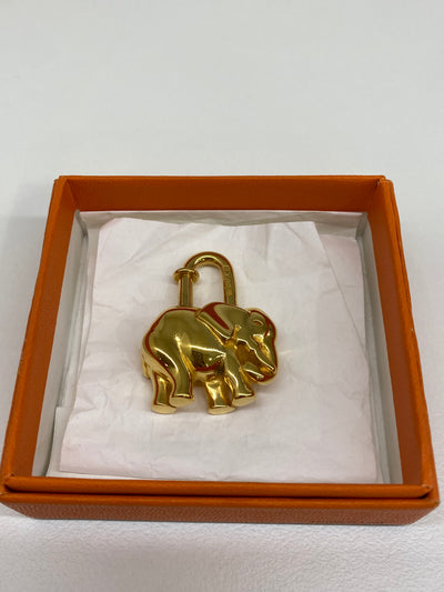 Hermes Elephant Motif Cadena Padlock