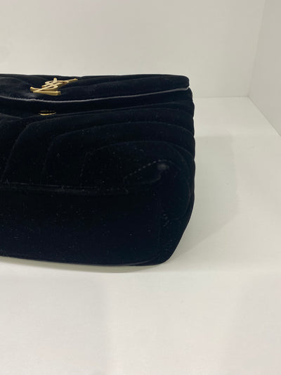 Saint Laurent Velvet LouLou Bag Black GHW