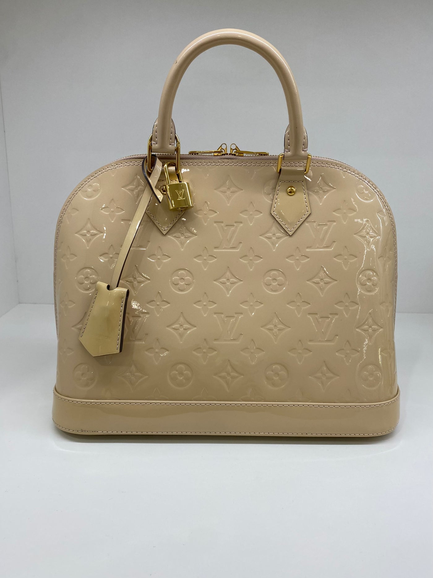 Louis Vuitton Alma BB Patent Beige