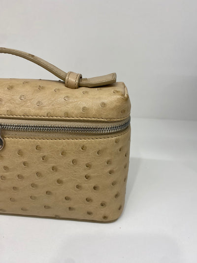 Loro Piana L19 Pouch Ostrich Beige SHW