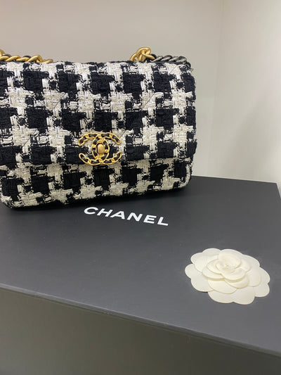 Chanel 19 bag small - Tweed houndstooth