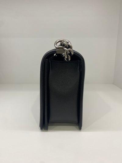 Chanel Boy Bag Black Large Caviar SHW