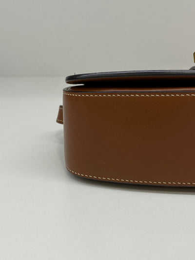 Celine Clutch on Strap Brown GHW