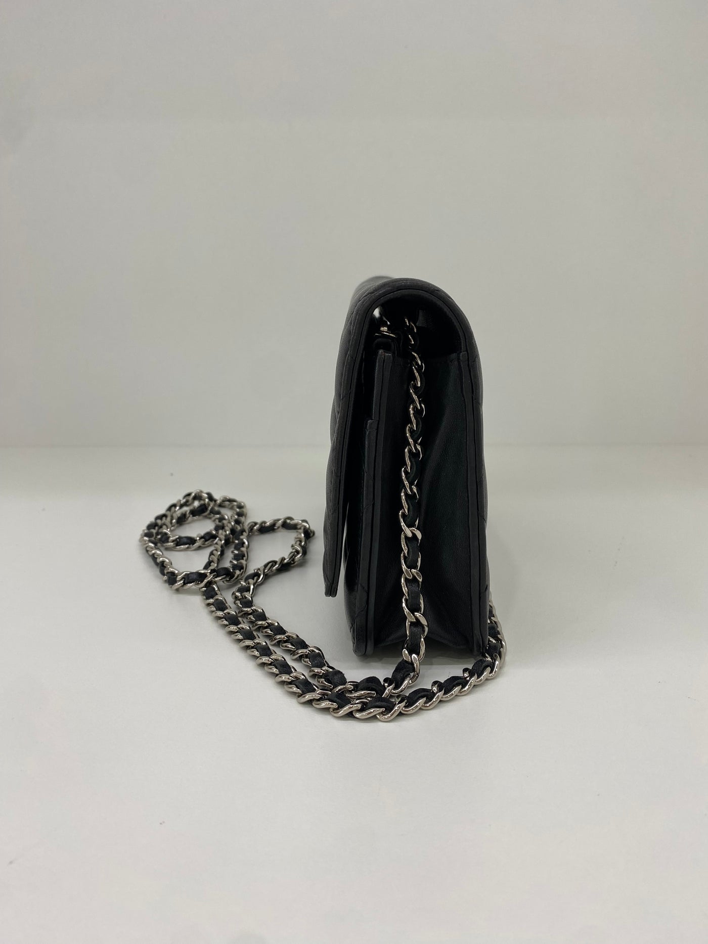 Chanel WOC Black Lambskin SHW