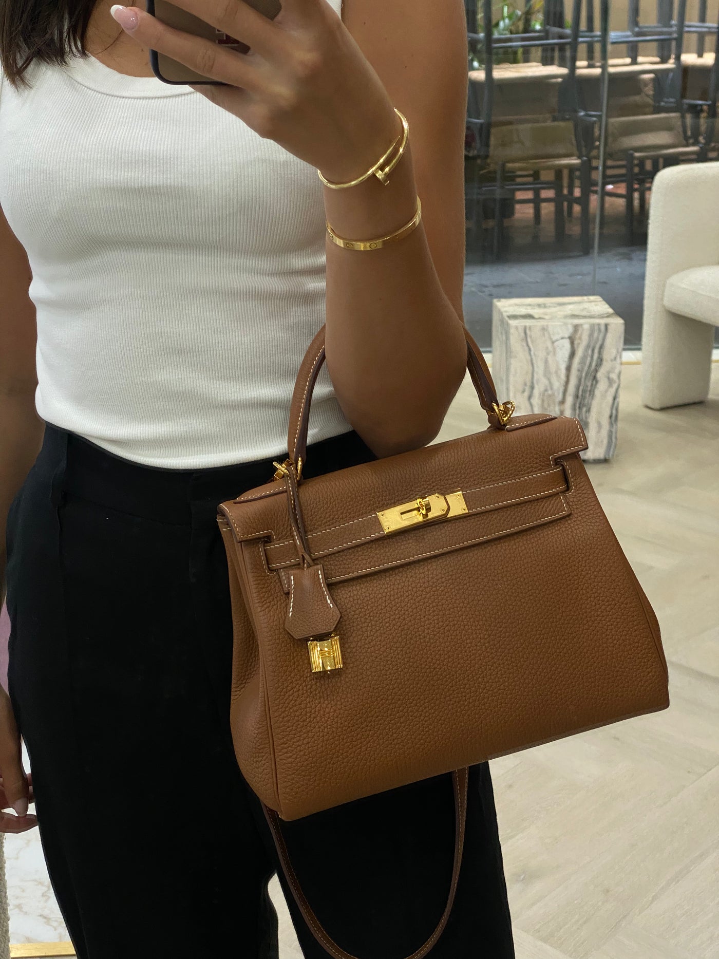 Hermes Kelly 28 Gold GHW