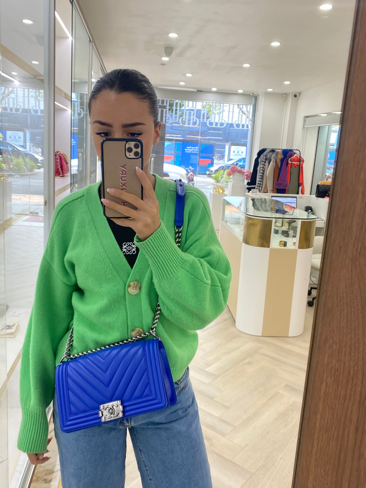 Chanel Boy Bag Medium - Electric Blue (series 24)