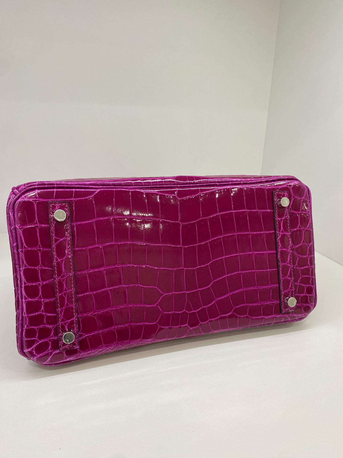 Hermes Birkin 30 Crocodile Niloticus Rose Pourpre PHW