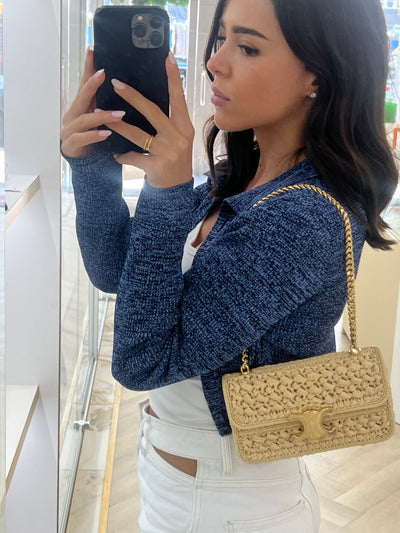 Celine Raffia Mini Trimophe