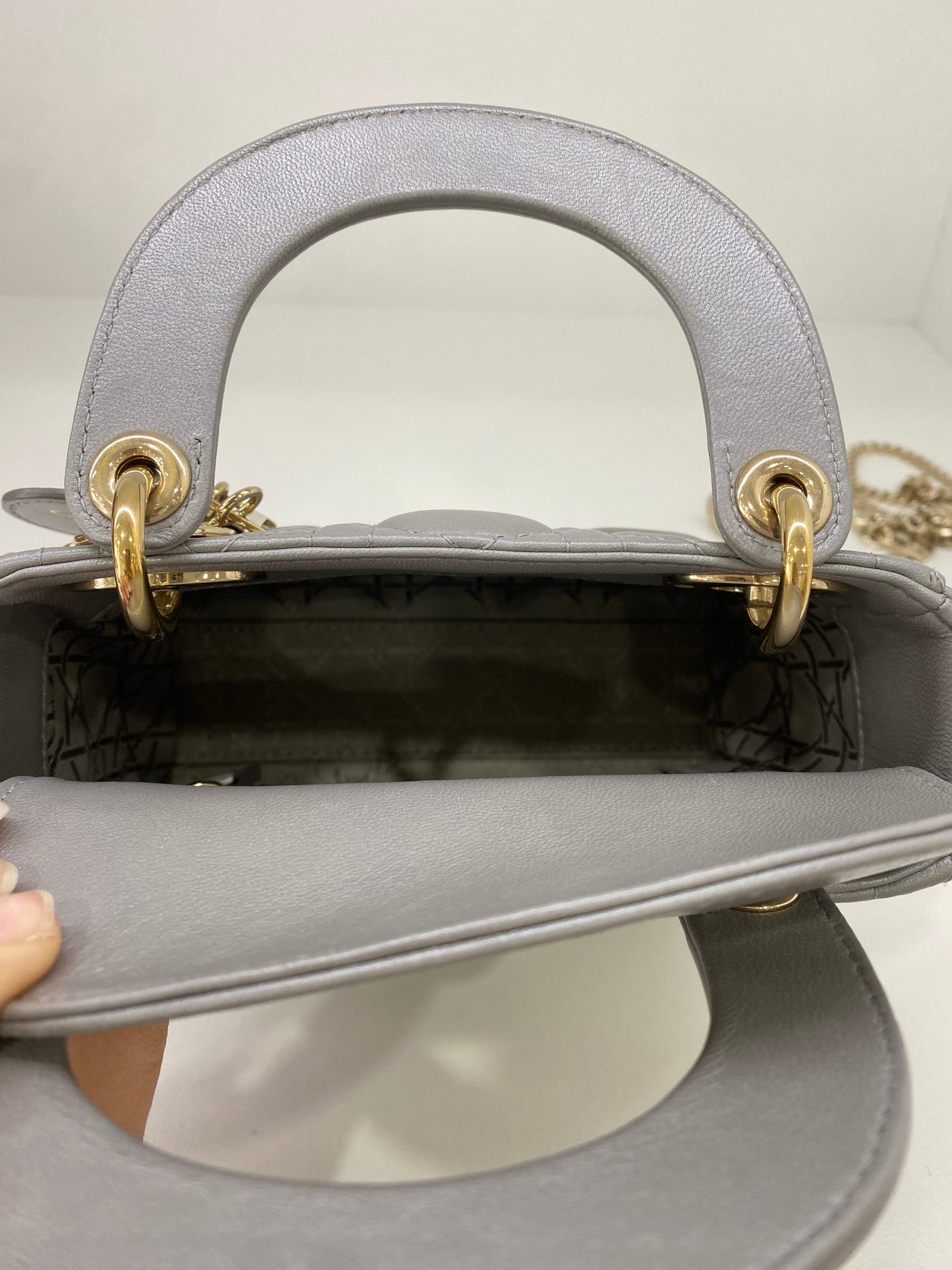 Dior Lady Dior Mini Silver GHW