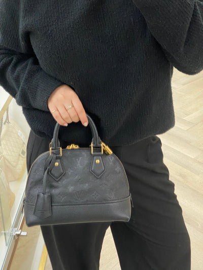 Louis Vuitton Alma Black Empriente Leather GHW