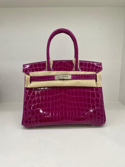 Hermes Birkin 30 Crocodile Niloticus Rose Pourpre PHW