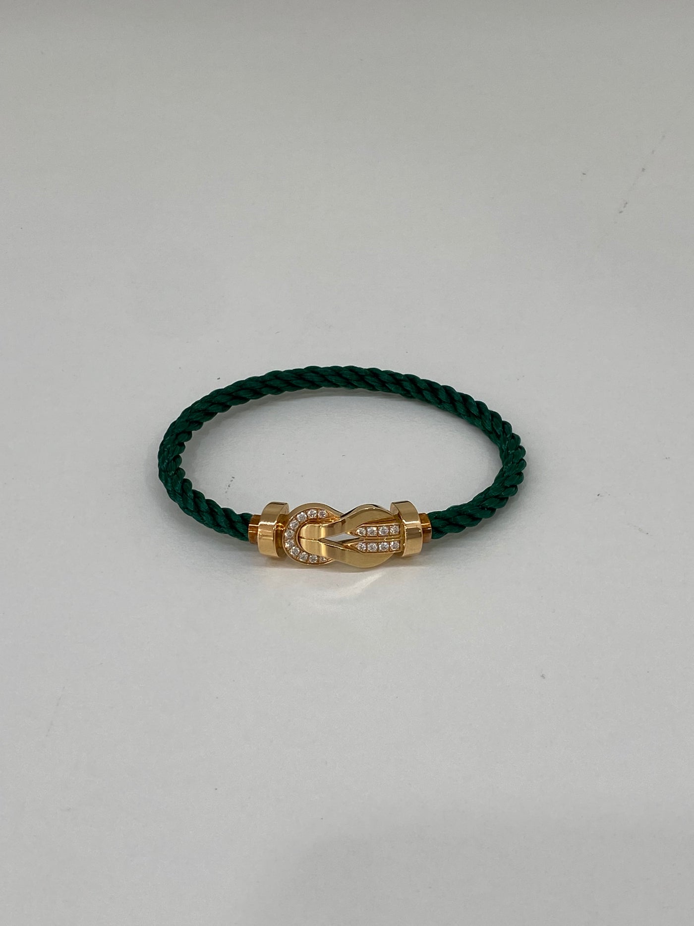 Fred Infinie Half Pave Diamond Bracelet Green RG