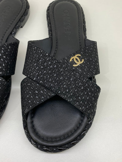 Chanel Black Crossover sandals - Size 39