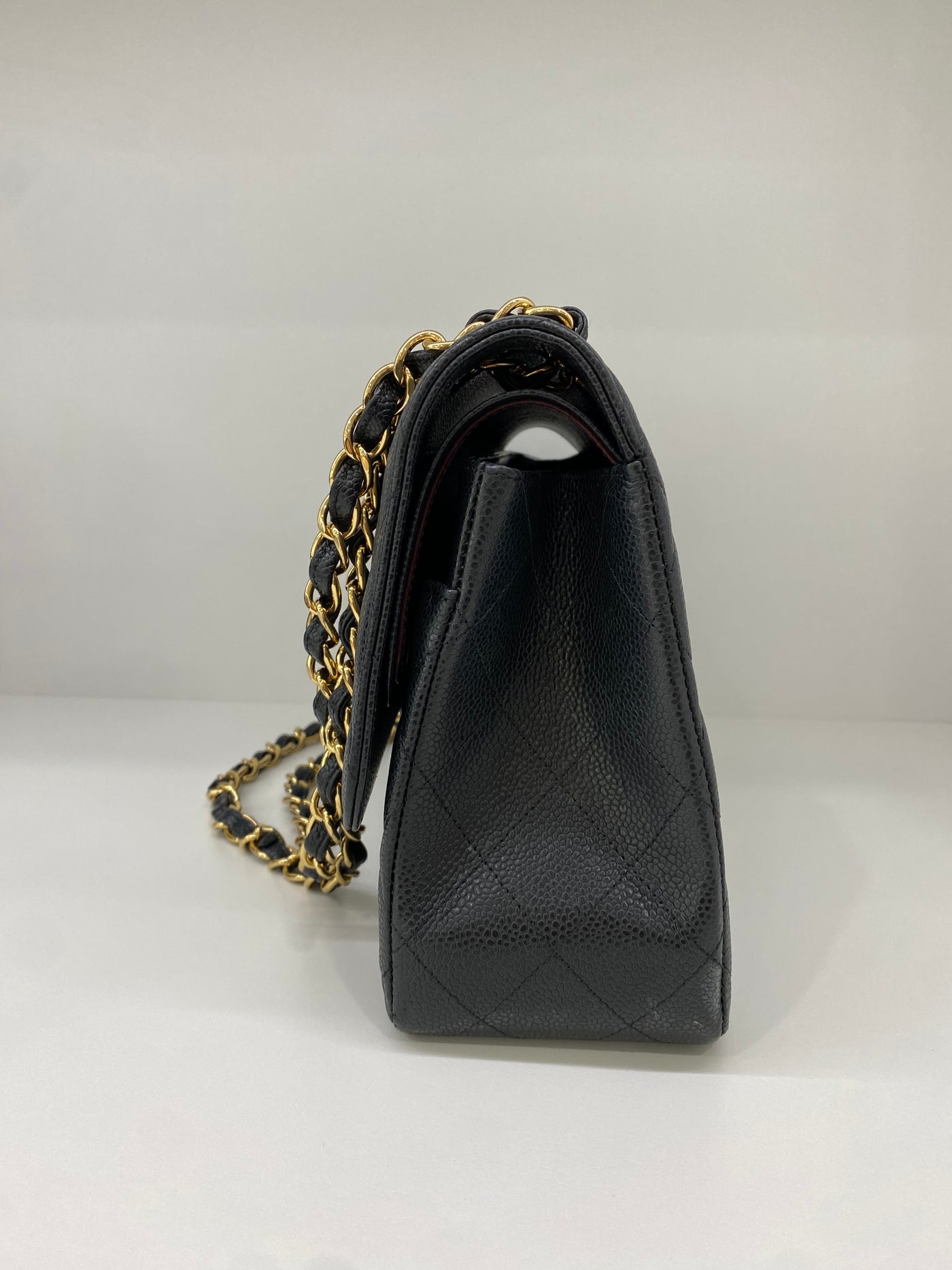 Chanel Classic Flap Jumbo Black Caviar GHW -  Year 2020