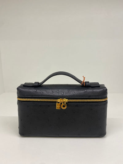 Loro Piana L19 Extra Pocket Ostrich Black