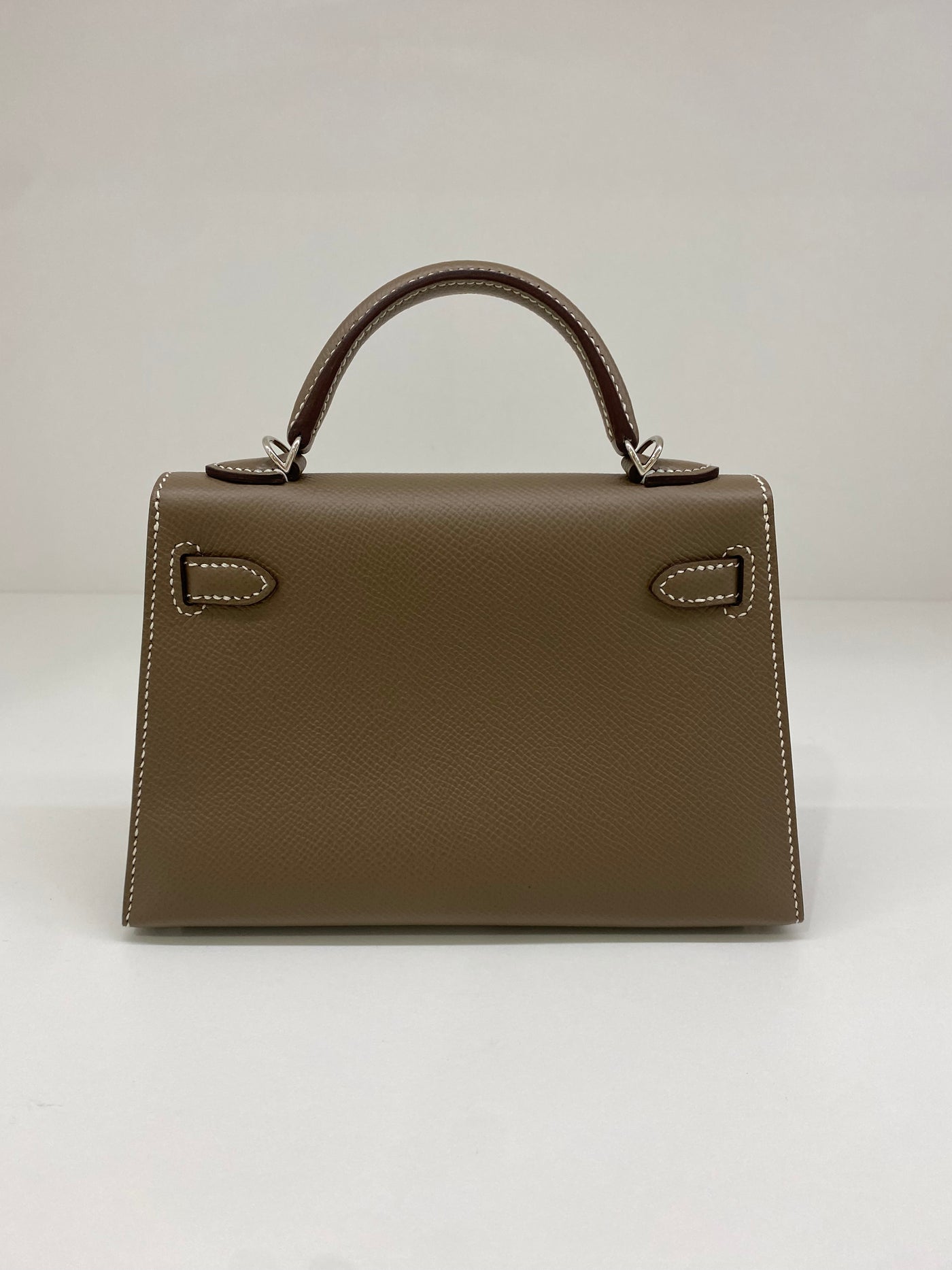 Hermes Mini Kelly Etoupe PHW