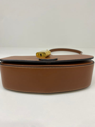 Celine Clutch on Strap Brown GHW