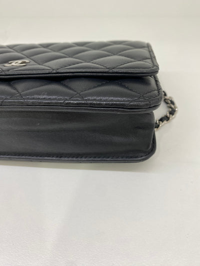 Chanel WOC Black Lambskin SHW