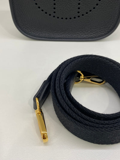 Hermes Mini Evelyne Black GHW