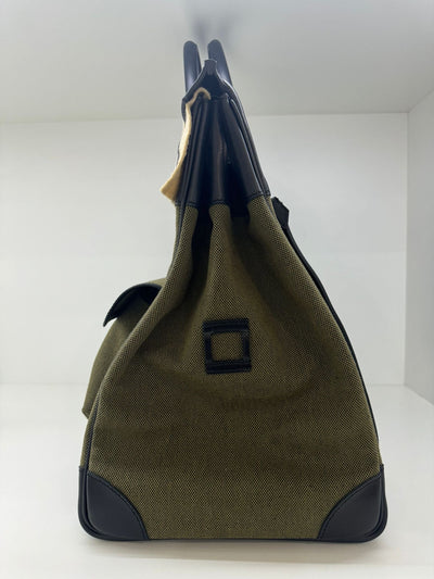 Hermès Cargo HAC Birkin 40 Military Green and Black box leather Bag