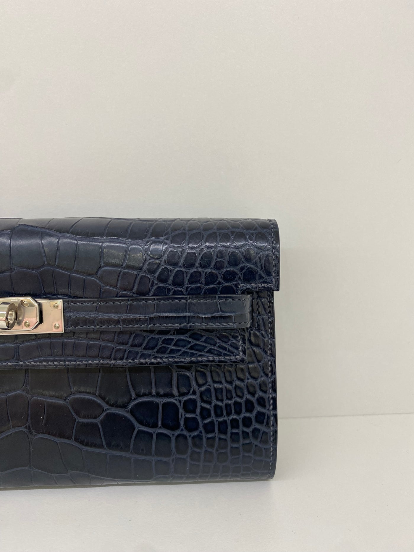 Hermes Kelly to go Alligator Blue Indigo PHW