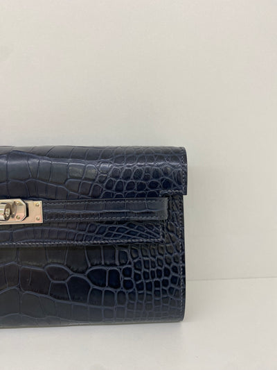 Hermes Kelly to go Alligator Blue Indigo PHW