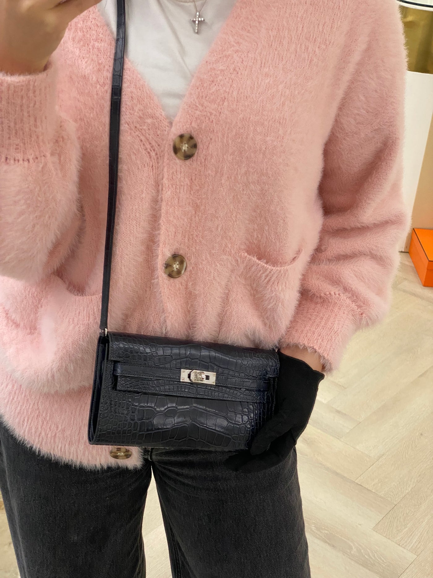 Hermes Kelly to go Alligator Blue Indigo PHW