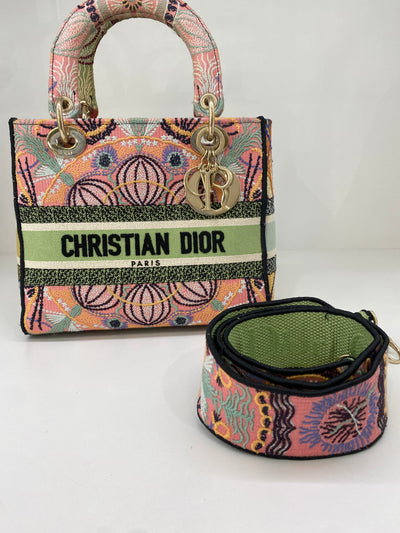 Christian Dior Lady Dior Medium Multicolor Canvas (Limited Edition)