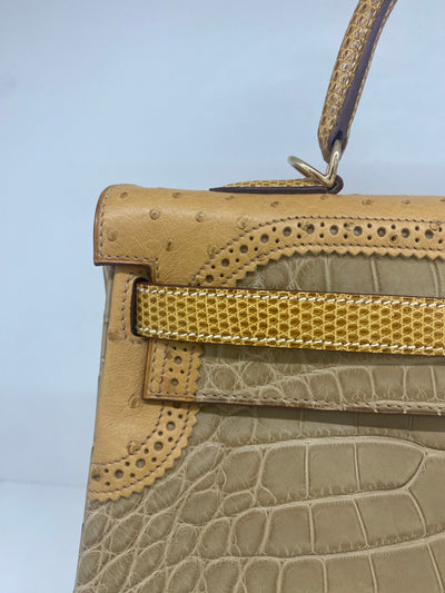 Hermes Kelly 32 Limited Edition - Ghillies, Lizard, Ostrich & Alligator 2012