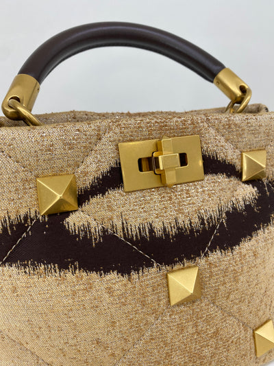 Valentino Roman Stud The Handle Small Canvas