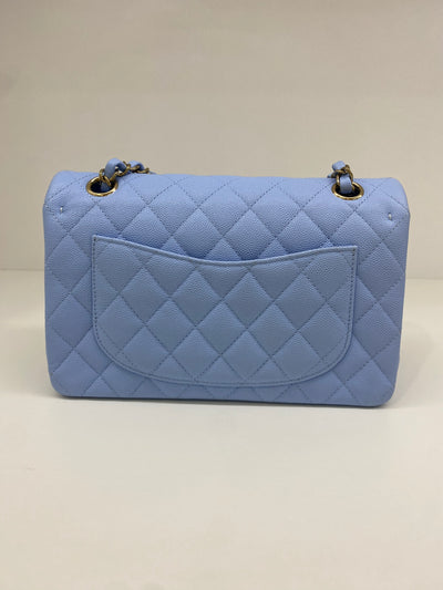 Chanel Classic Flap Small - Light blue CGHW (microchipped)