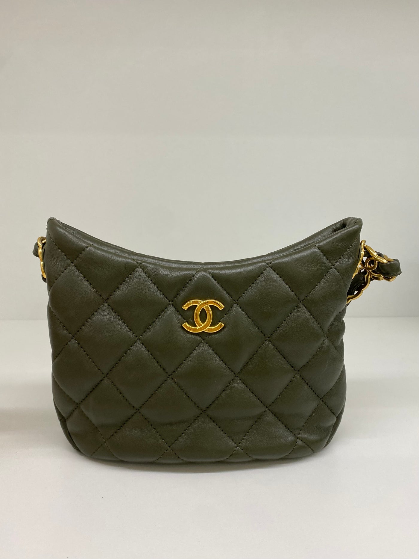 Chanel Hobo Olive Bag GHW