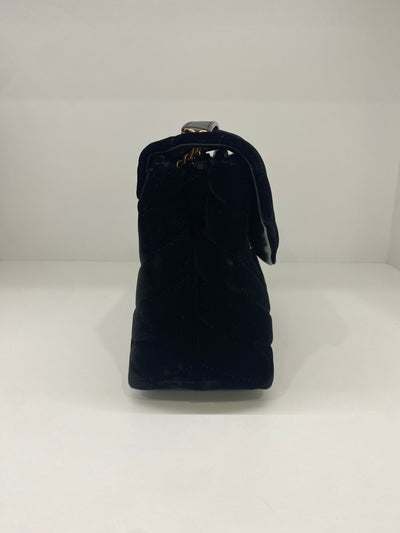 Saint Laurent Velvet LouLou Bag Black GHW