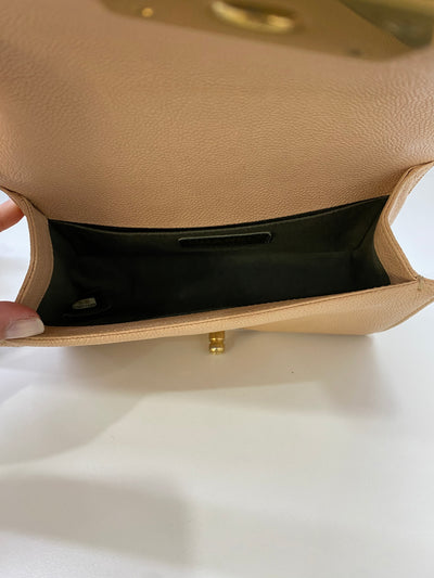 Chanel Small Boy Bag Beige GHW