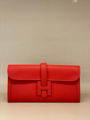 Hermès Jige Elan 29 Clutch Swift Rouge Tomate