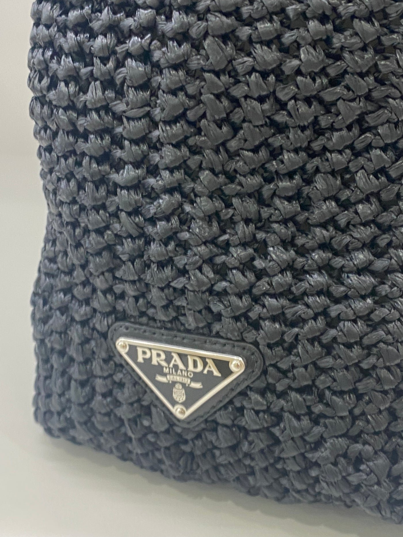 Prada Tote Black Raffia