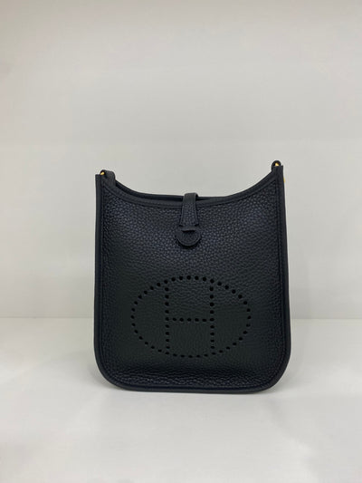 Hermes Mini Evelyne Black GHW