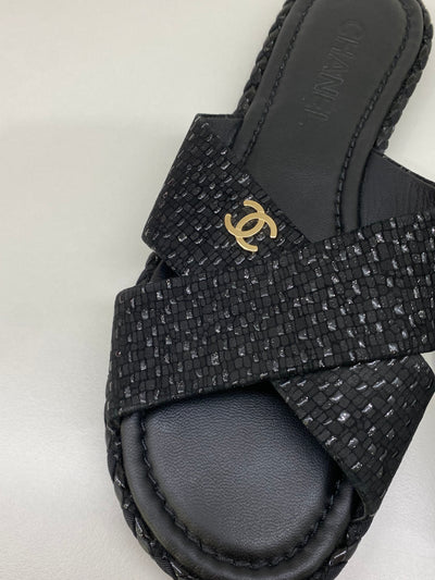 Chanel Black Crossover sandals - Size 39