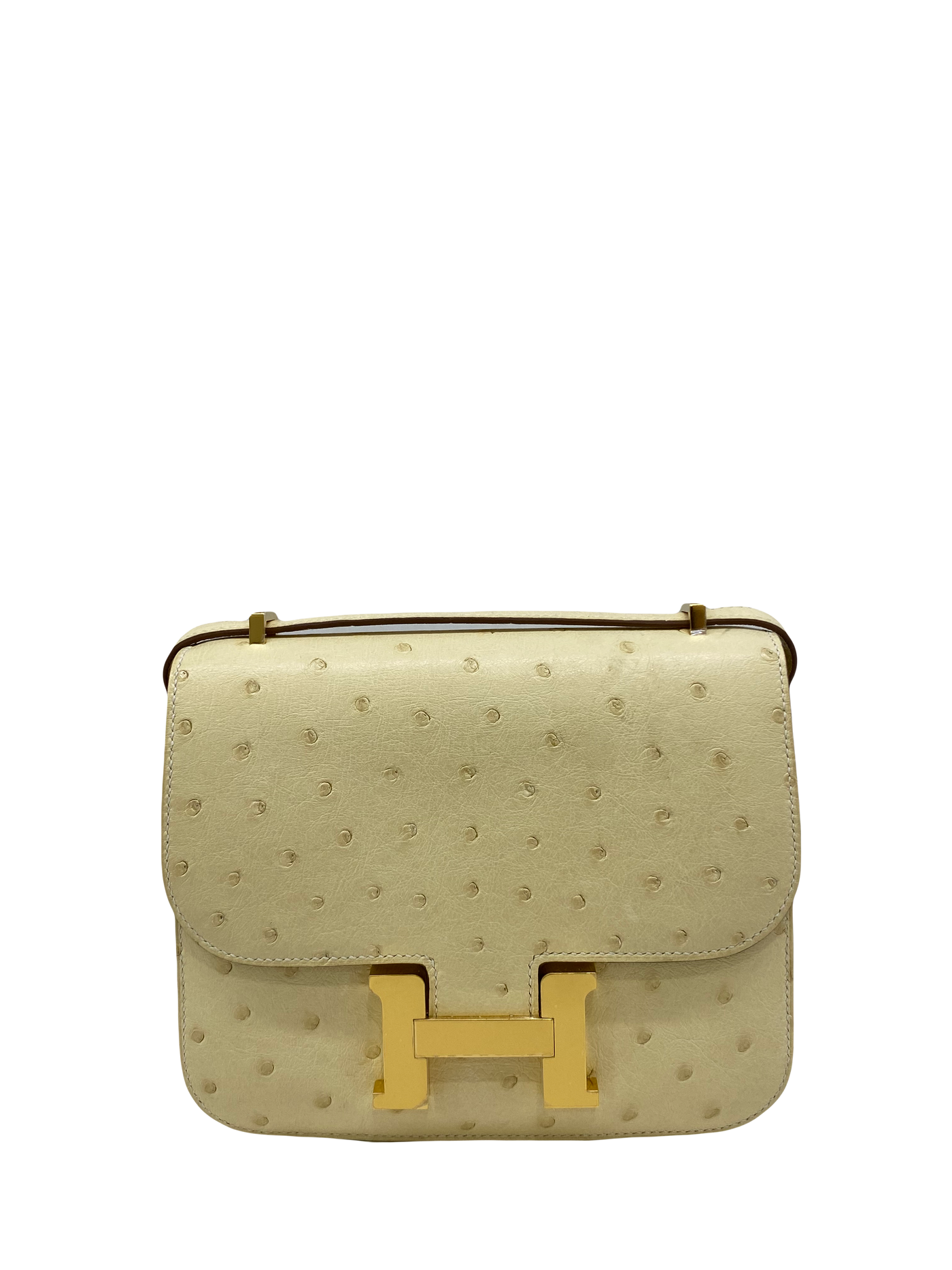 Hermes Constance 18 Vanille Ostrich GHW