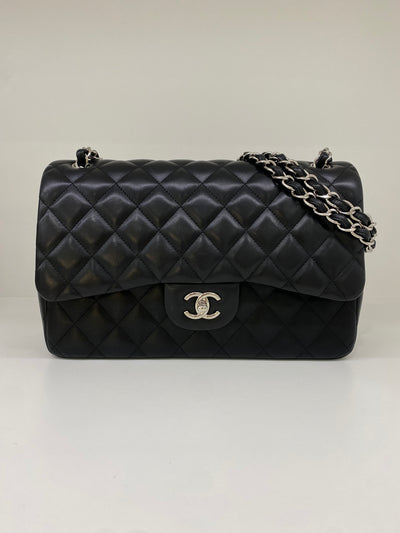 Chanel Classic Flap Jumbo Black Lambskin SHW