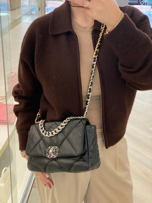 Chanel 19 Small Black Lambskin
