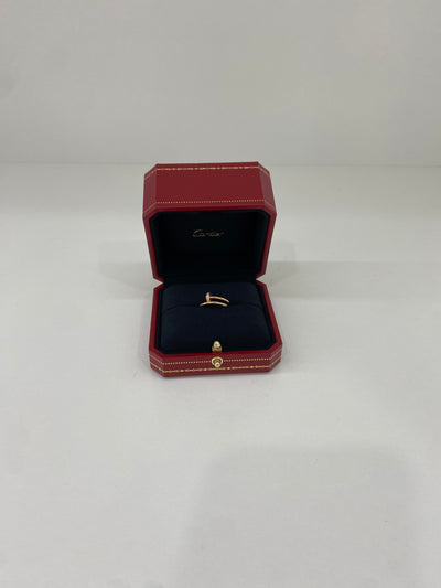 Cartier Juste Un Clou Ring Rose Gold Diamonds Size 51